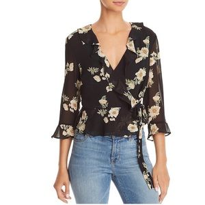 Bardot Wrap Crop Top “Catalina” Sz. 8